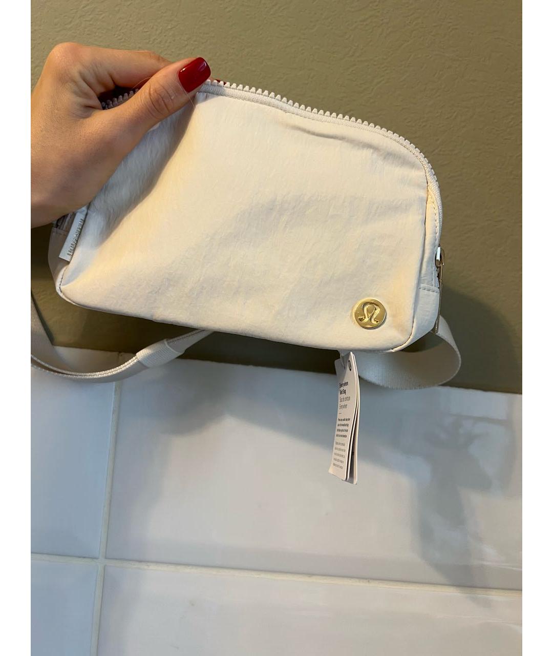 Lululemon Бежевая тканевая поясная сумка, фото 5