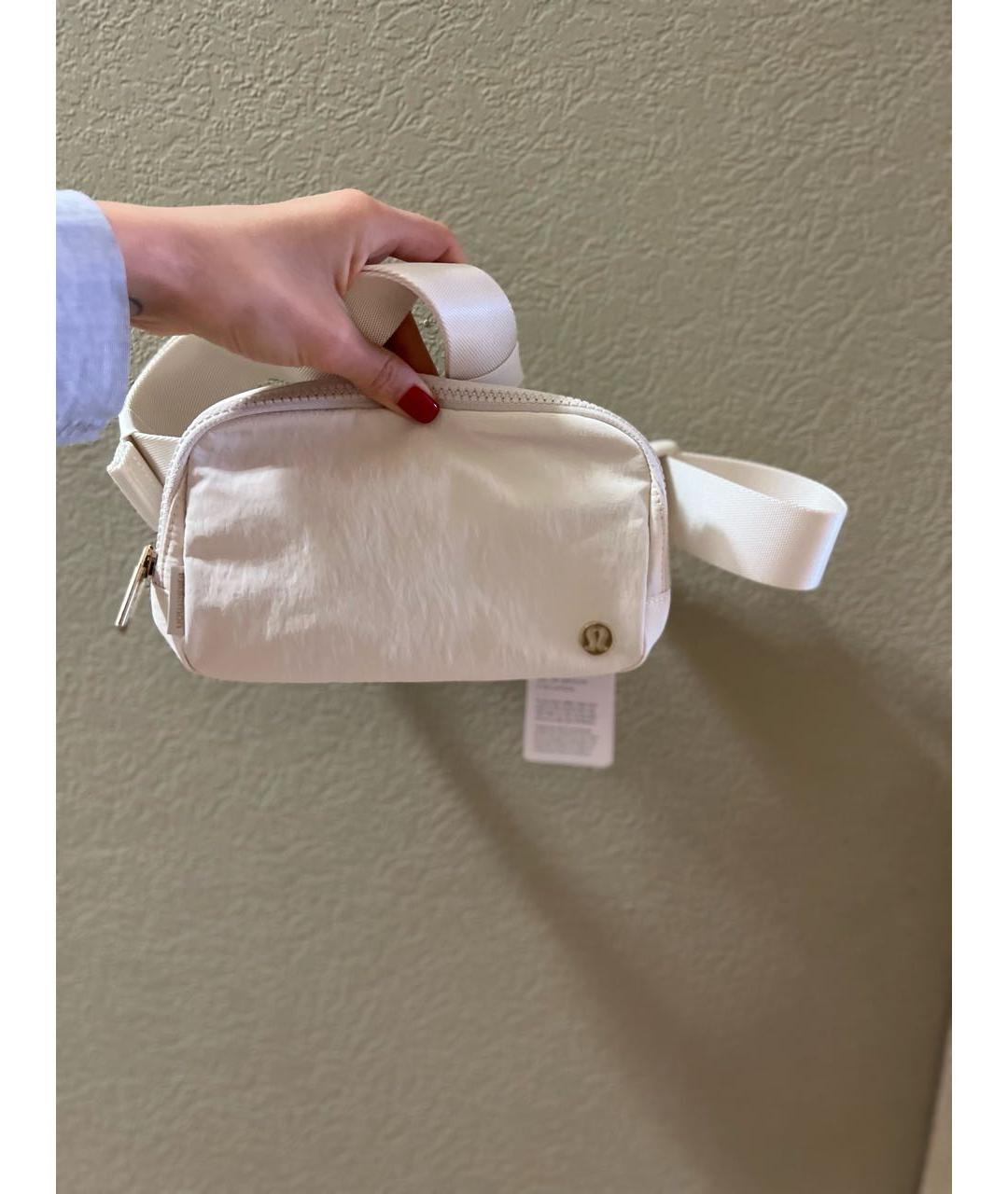 Lululemon Бежевая тканевая поясная сумка, фото 6