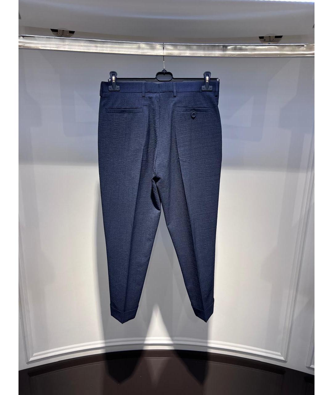 CHRISTIAN DIOR Синие классические брюки, фото 2