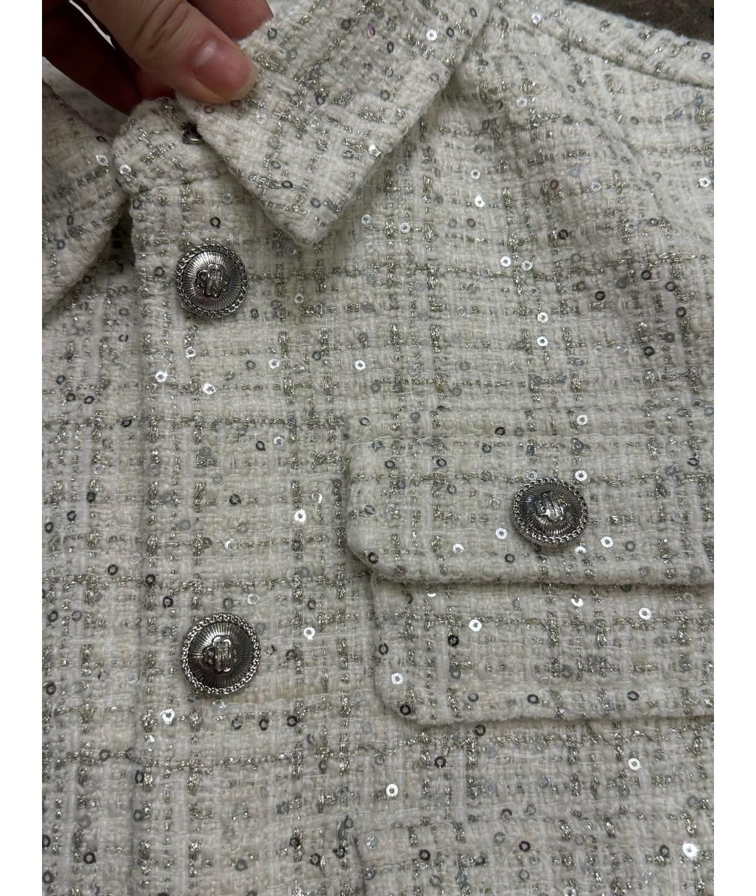 MAJE Белый полиэстеровый костюм с юбками, фото 4