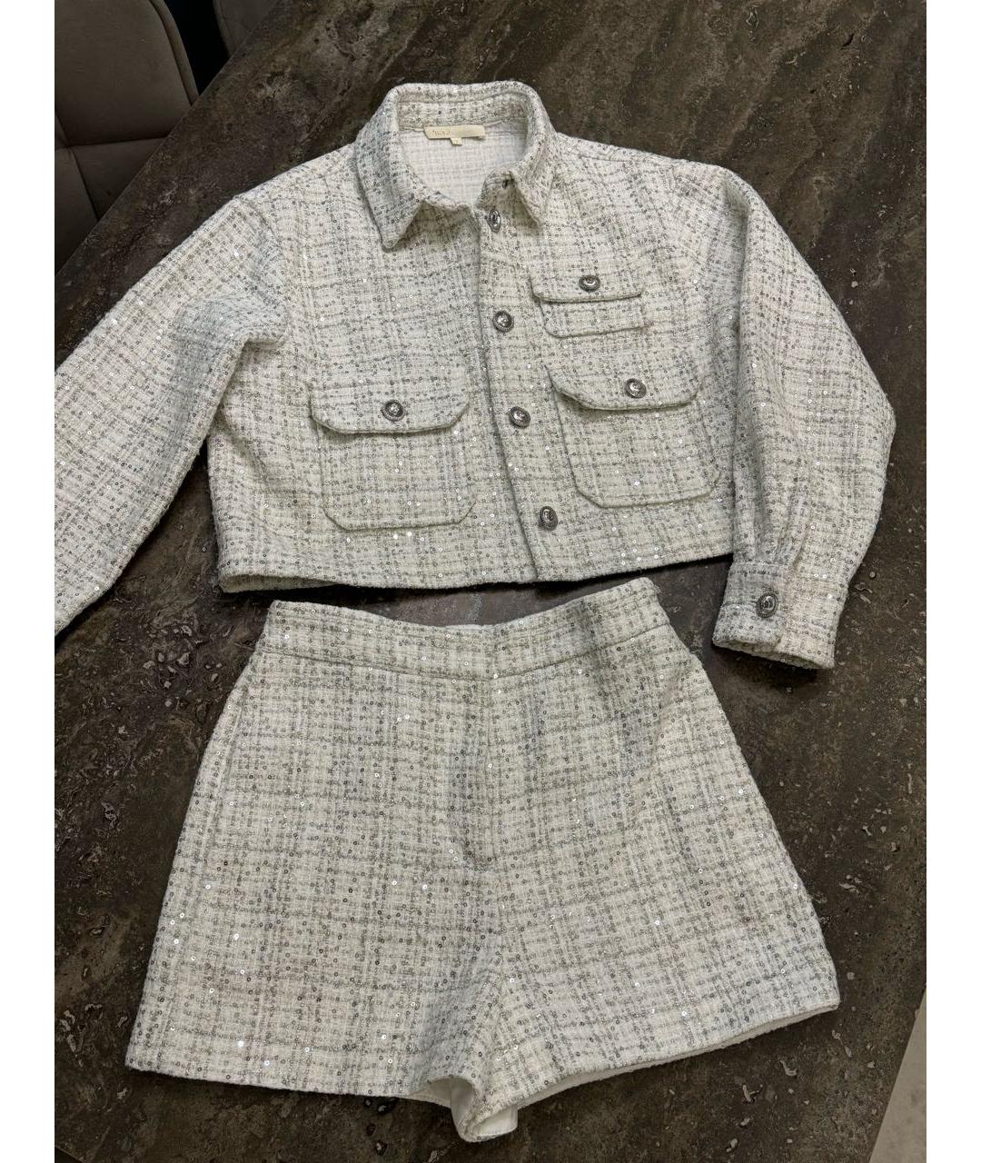 MAJE Белый полиэстеровый костюм с юбками, фото 9