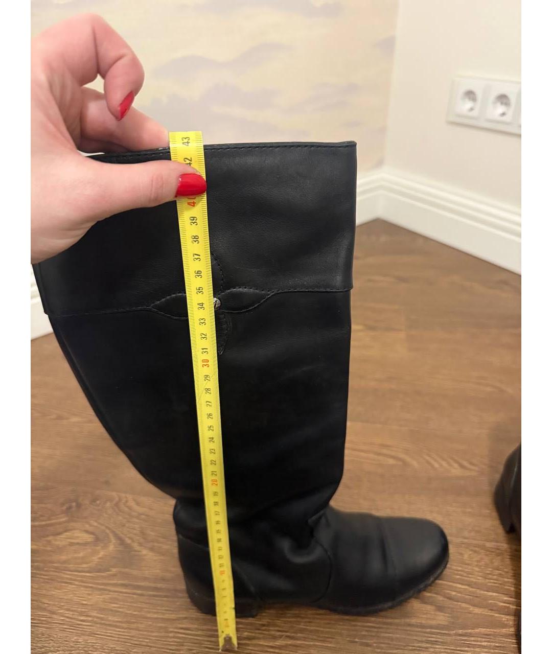 LOUIS VUITTON Черные кожаные сапоги, фото 4