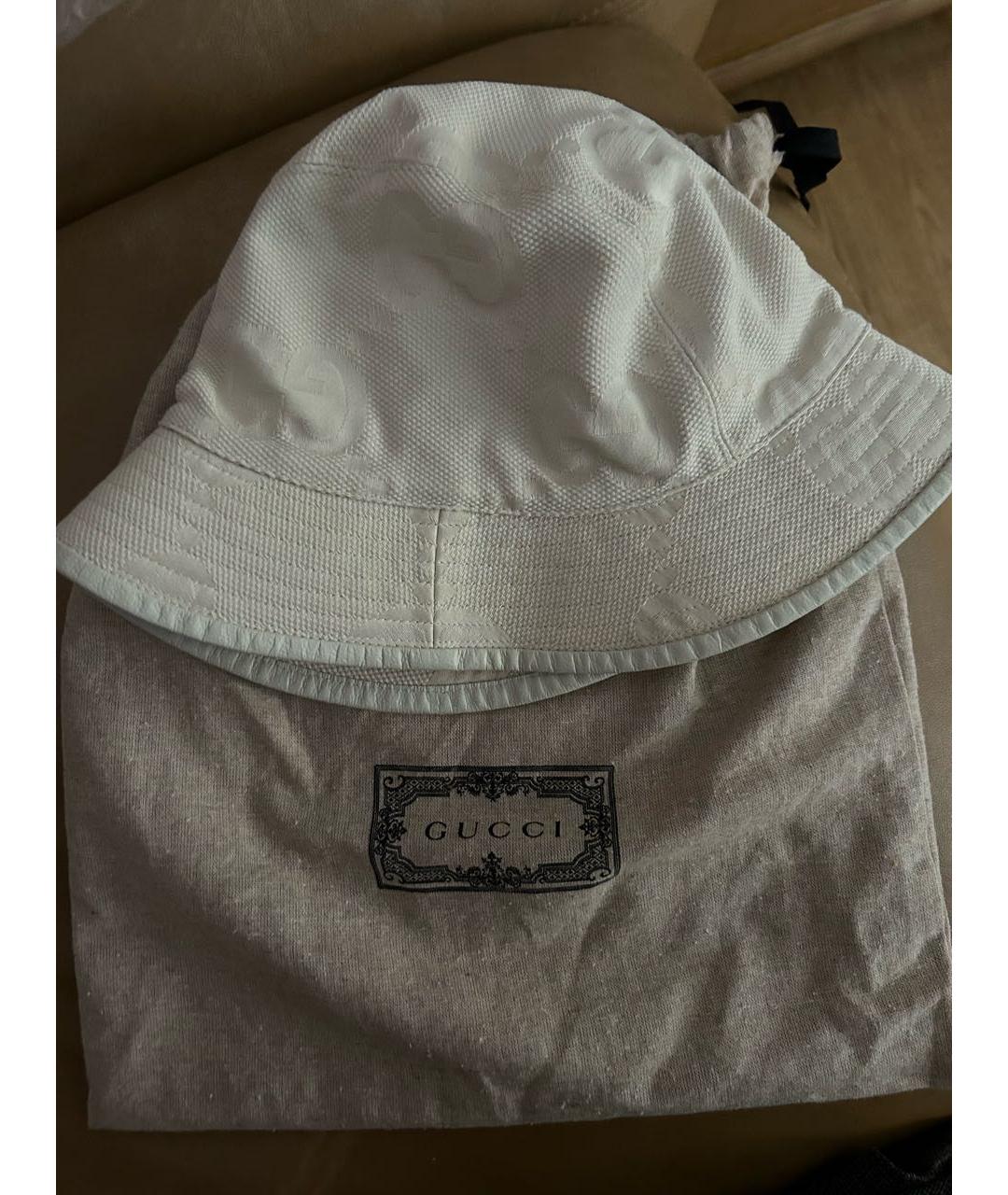 GUCCI Бежевая хлопковая панама, фото 6