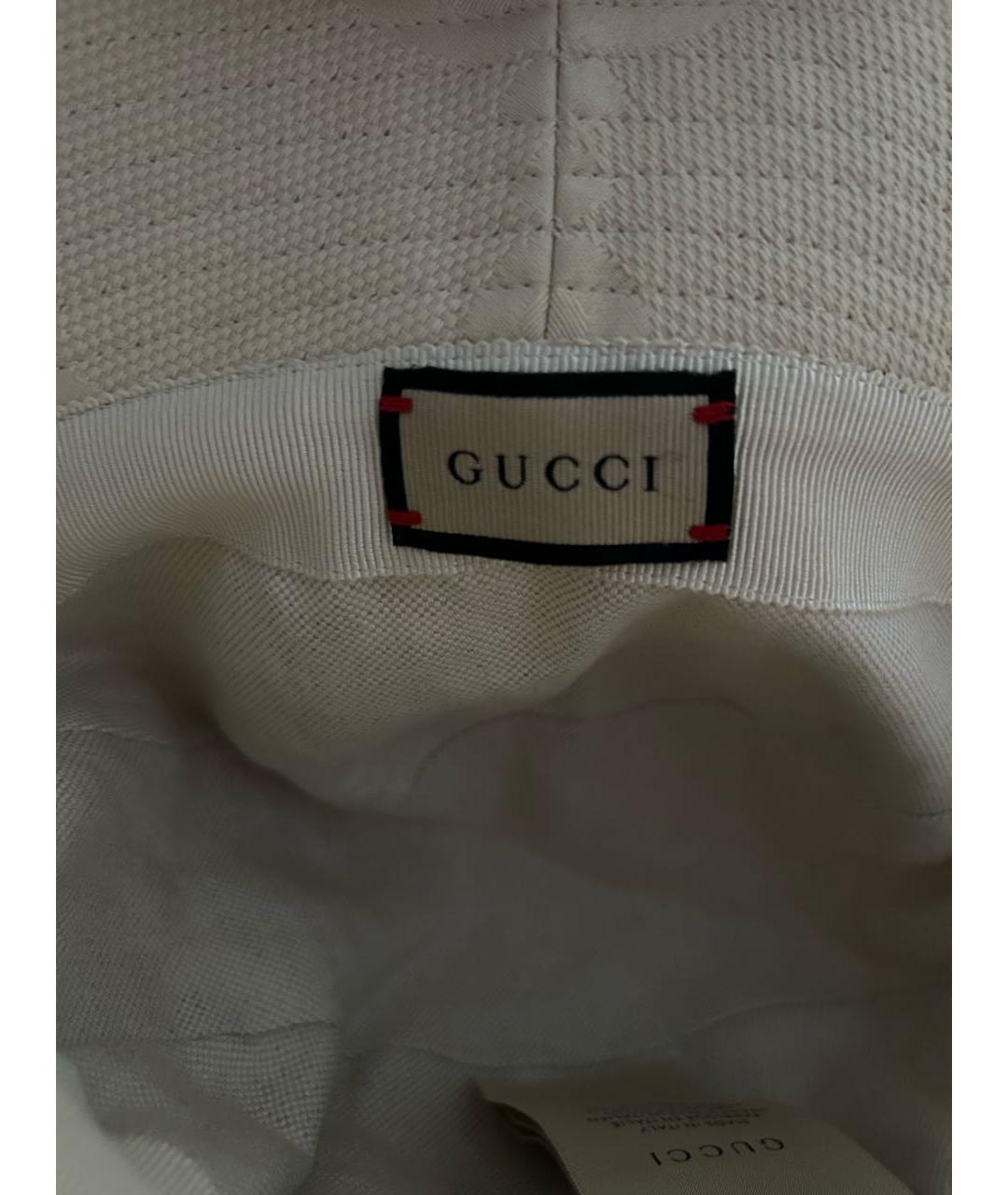 GUCCI Бежевая хлопковая панама, фото 3