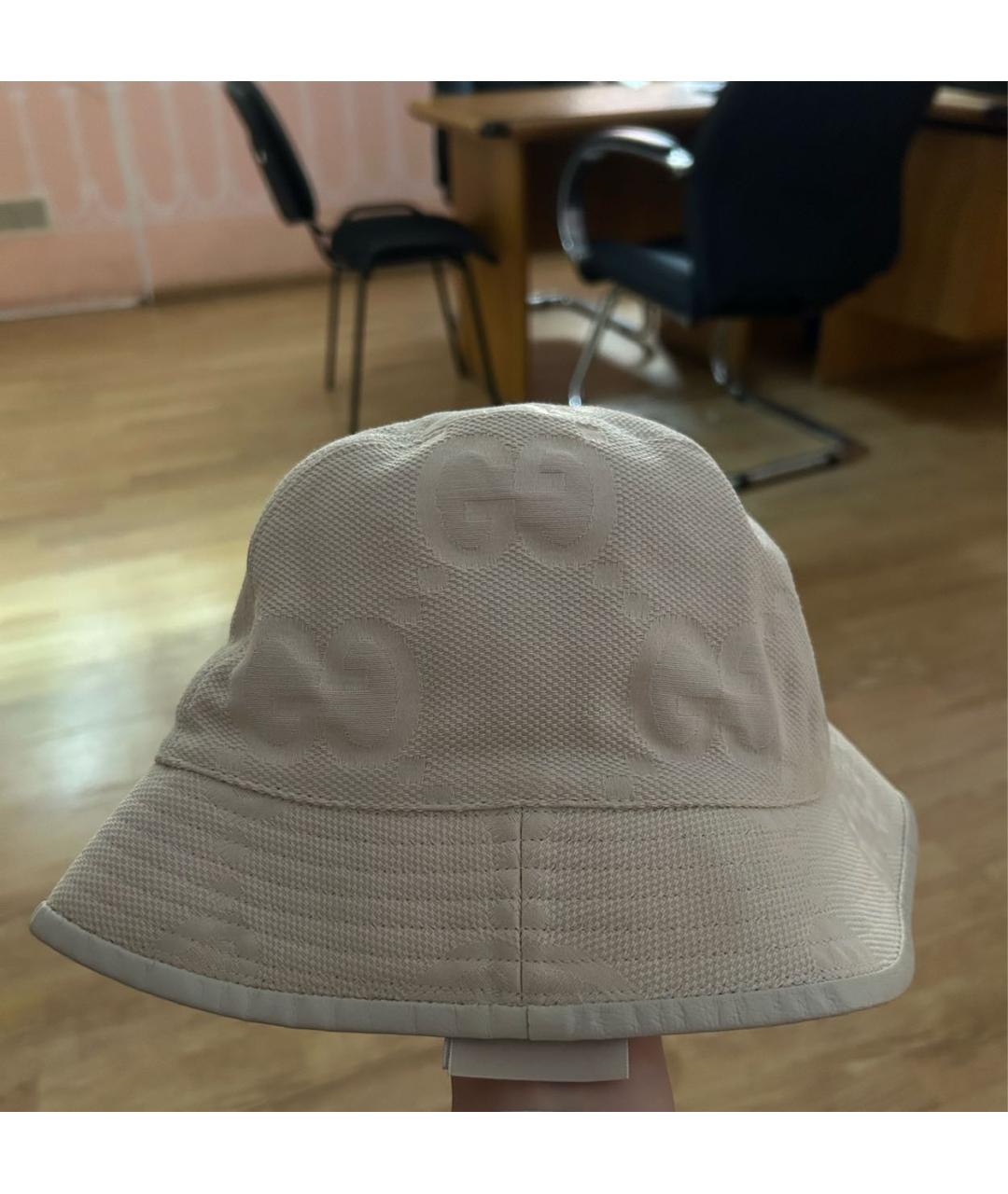 GUCCI Бежевая хлопковая панама, фото 2