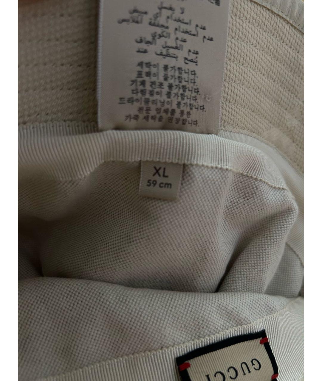 GUCCI Бежевая хлопковая панама, фото 4