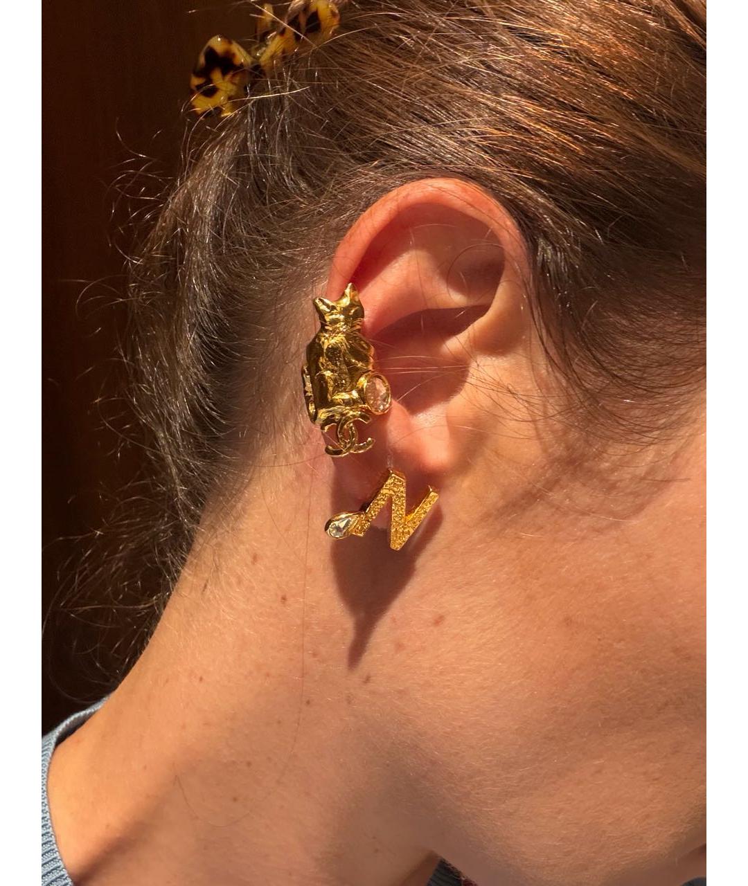 CHANEL Золотые серьги, фото 4