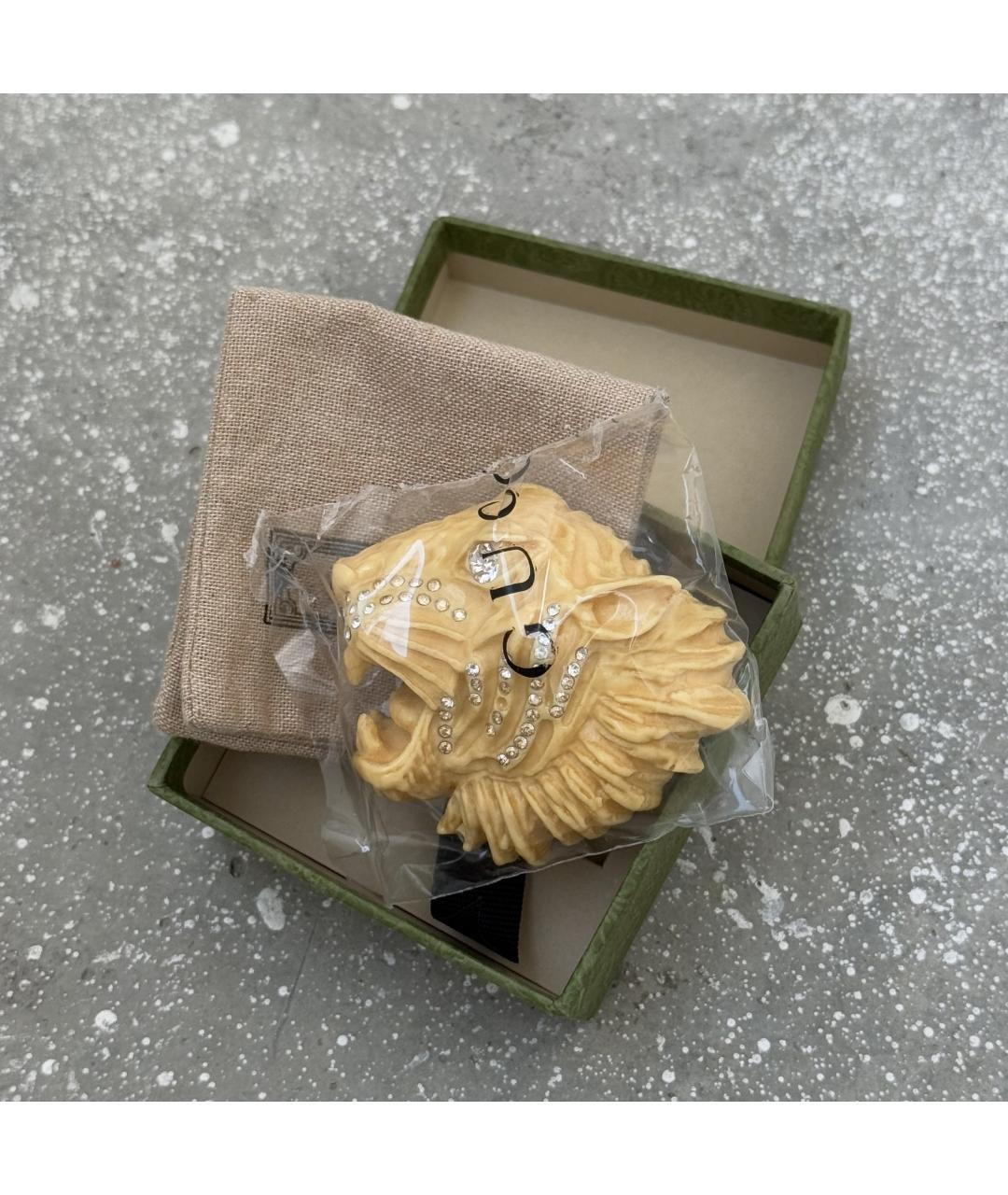 GUCCI Желтая булавка / брошь, фото 5