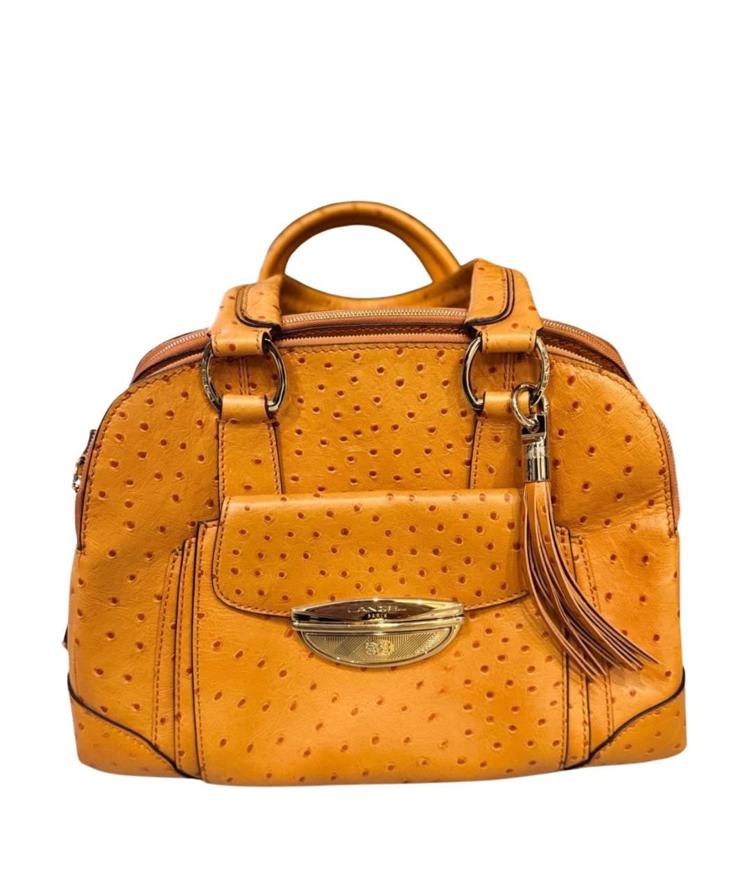 LANCEL Оранжевая сумка тоут из экзотической кожи, фото 1