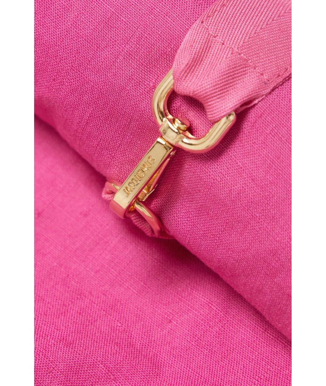 JACQUEMUS Розовая льняная юбка макси, фото 4