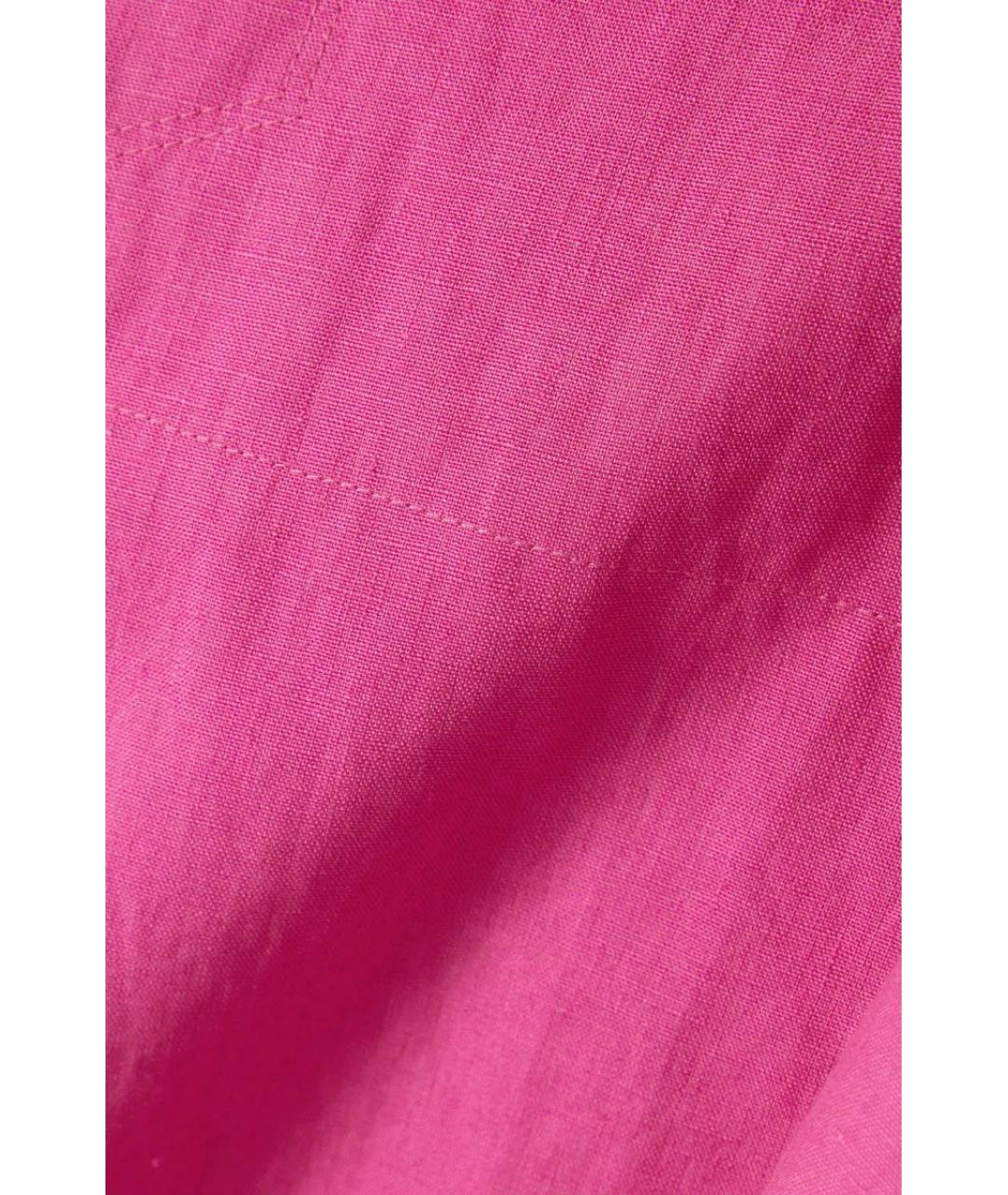 JACQUEMUS Розовая льняная юбка макси, фото 5