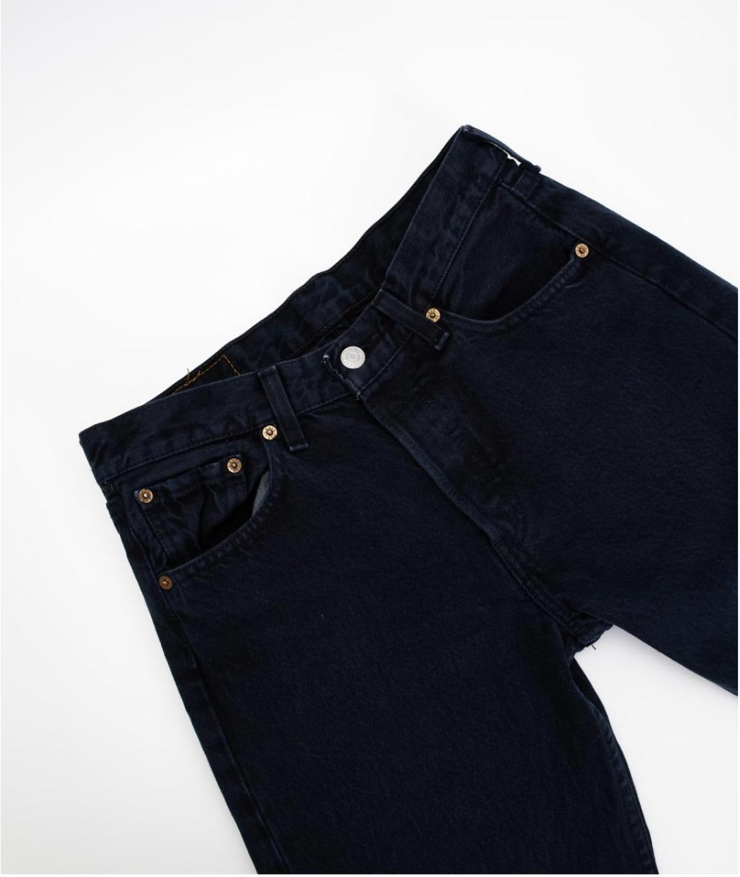 LEVI'S Темно-синие хлопковые прямые джинсы, фото 3