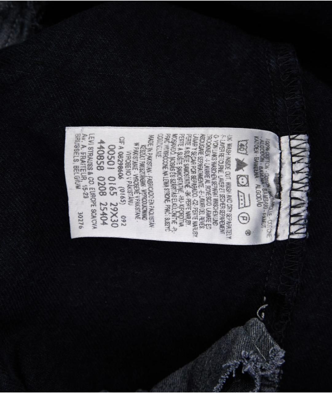 LEVI'S Темно-синие хлопковые прямые джинсы, фото 5