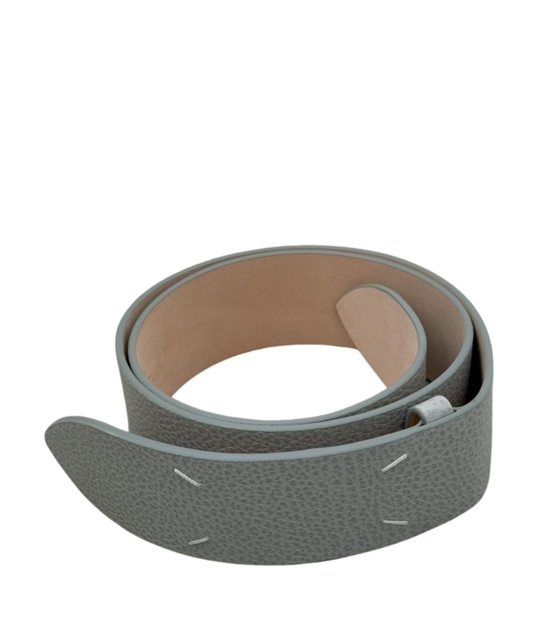 MAISON MARGIELA Серый кожаный ремень, фото 1