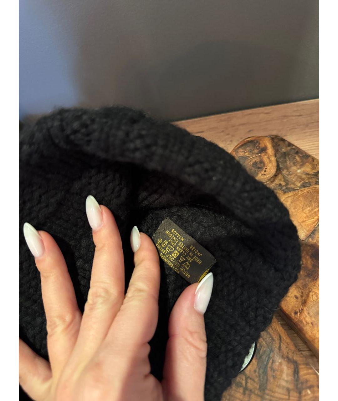 LOUIS VUITTON Черная шапка, фото 3