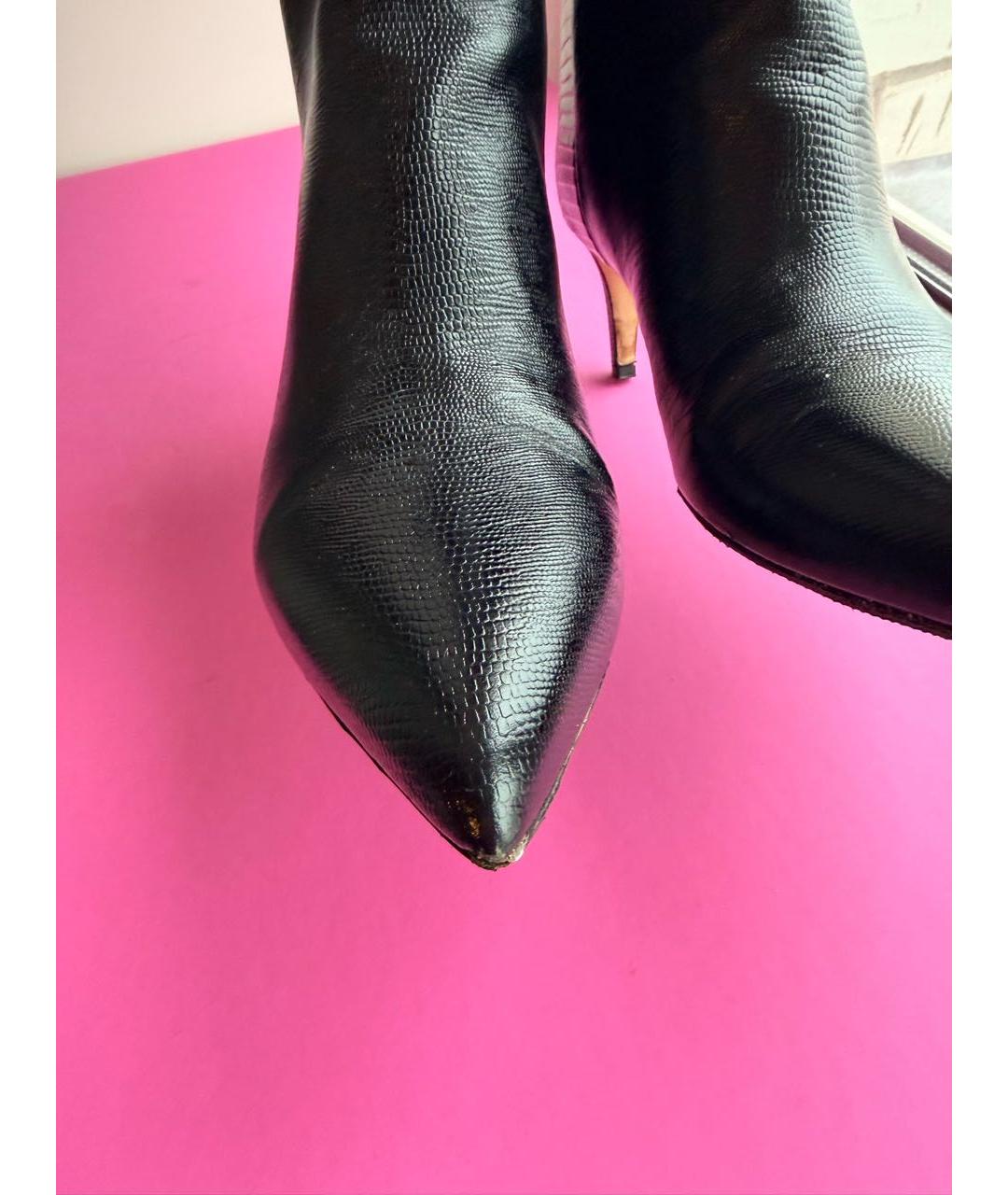 PARIS TEXAS Черные кожаные сапоги, фото 4