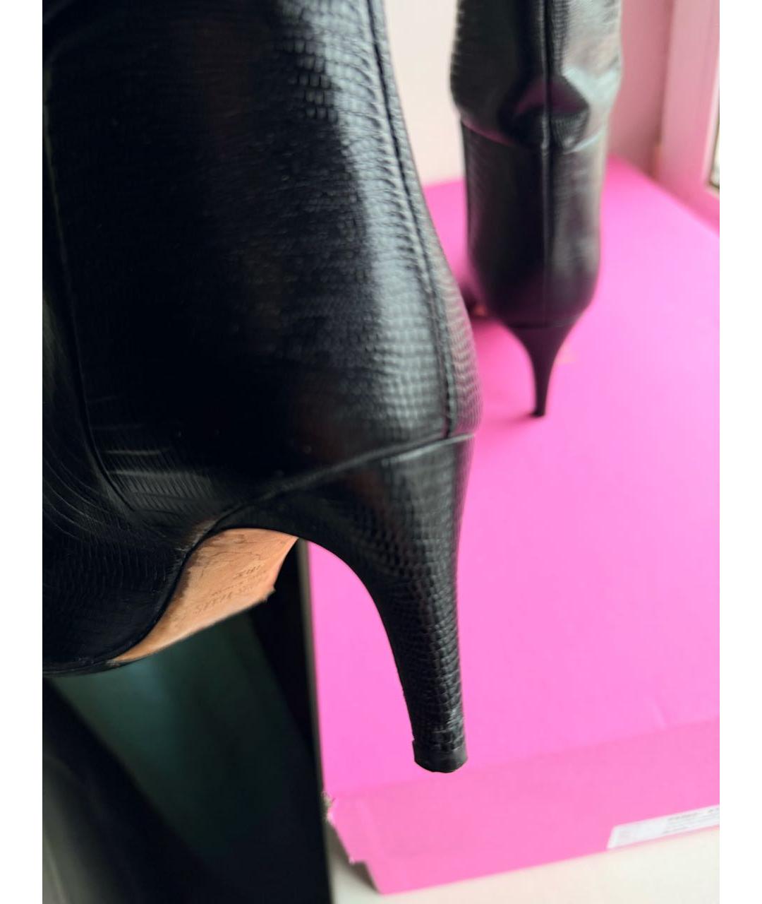 PARIS TEXAS Черные кожаные сапоги, фото 6