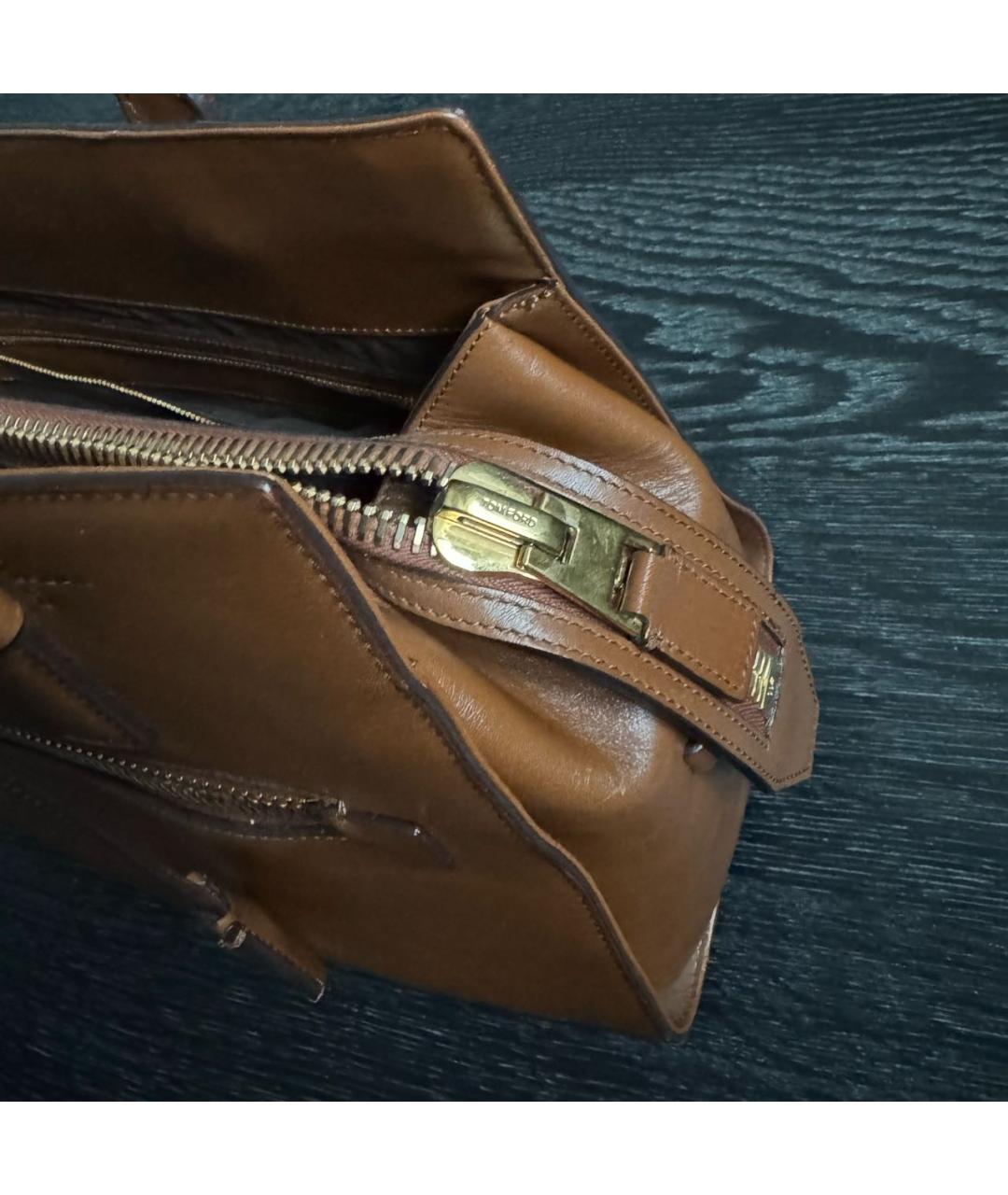 TOM FORD Коричневая кожаная сумка тоут, фото 5