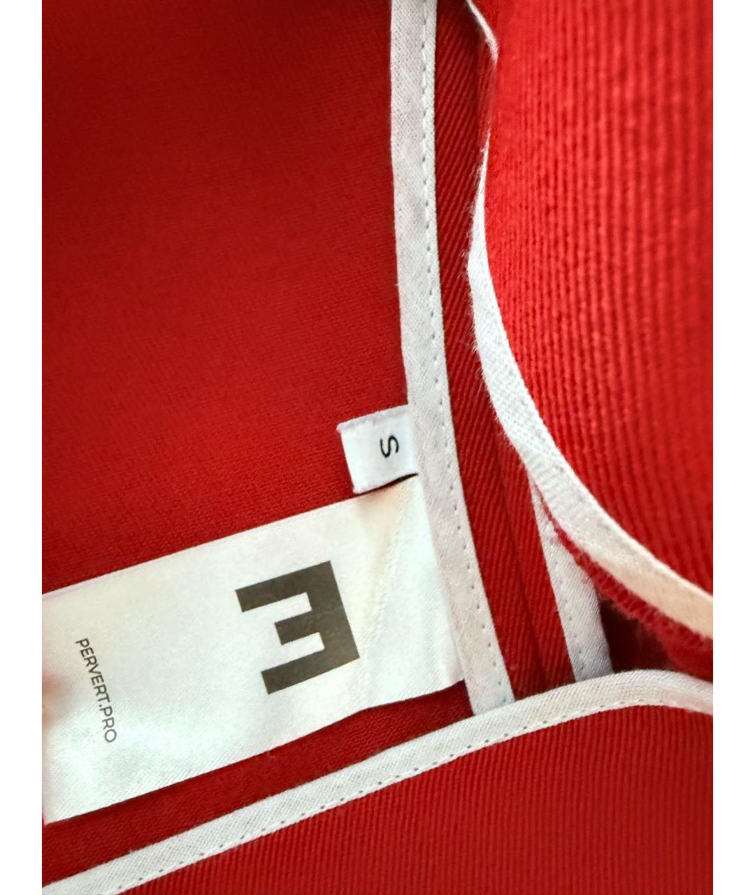 PERVERT Красный шерстяной жакет/пиджак, фото 4