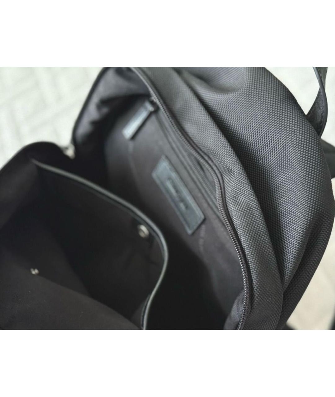 CERRUTI 1881 Черный кожаный рюкзак, фото 4