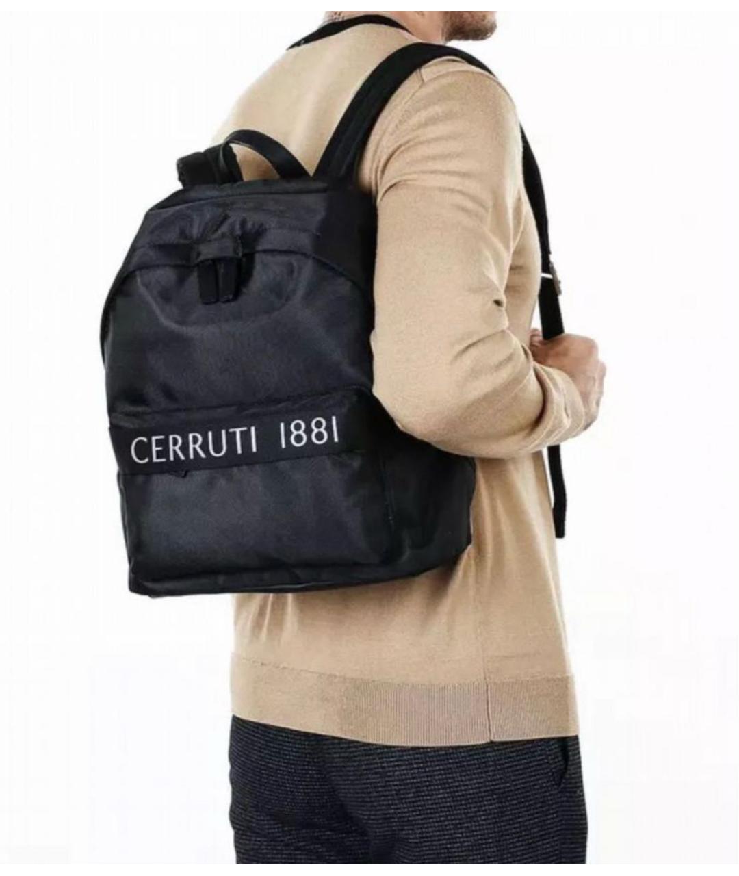 CERRUTI 1881 Черный кожаный рюкзак, фото 7