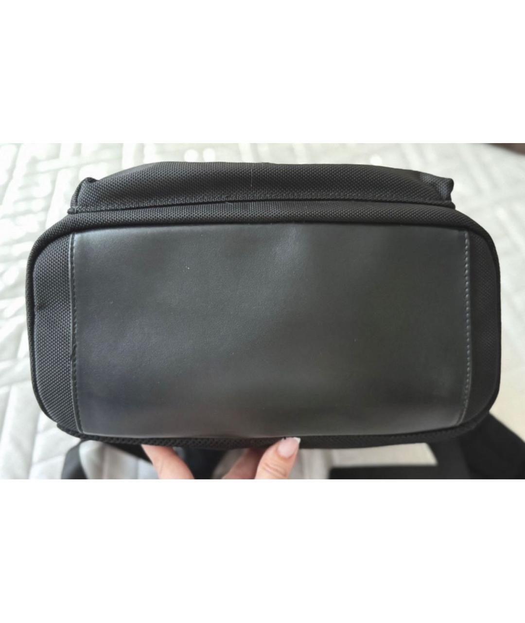 CERRUTI 1881 Черный кожаный рюкзак, фото 5