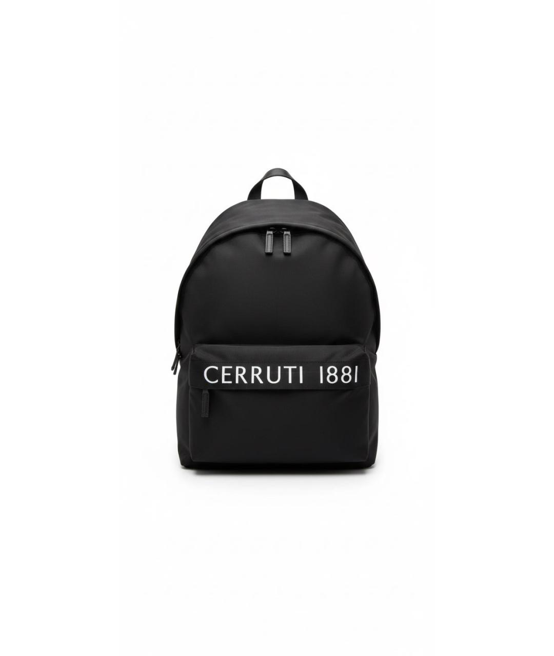 CERRUTI 1881 Черный кожаный рюкзак, фото 1