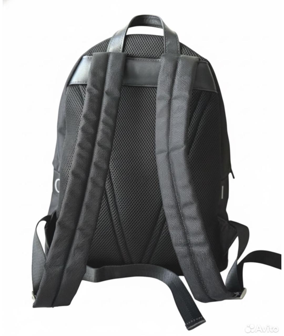 CERRUTI 1881 Черный кожаный рюкзак, фото 3