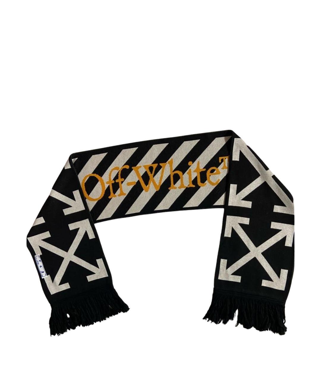 OFF-WHITE Черный шарф, фото 1