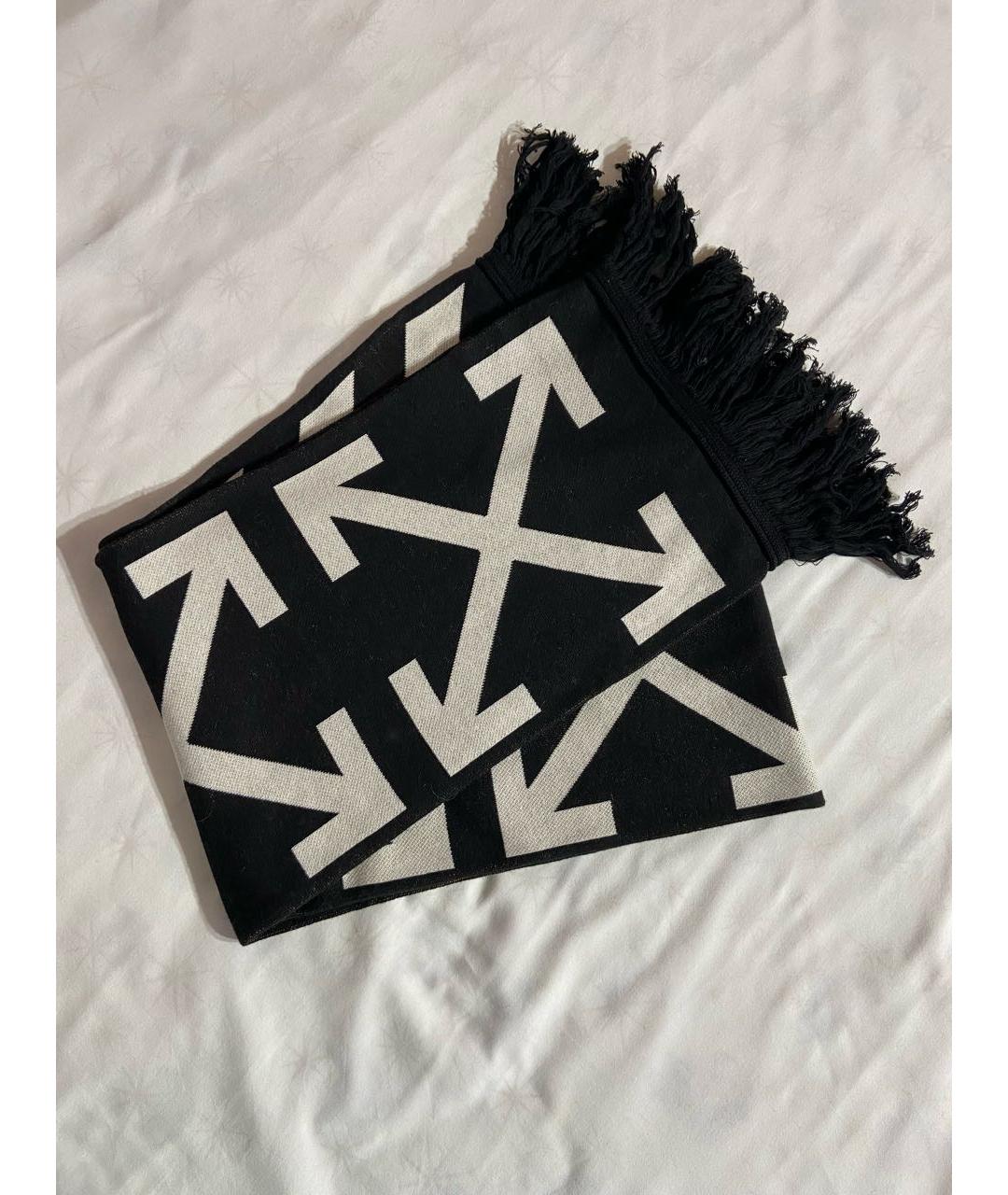 OFF-WHITE Черный шарф, фото 2