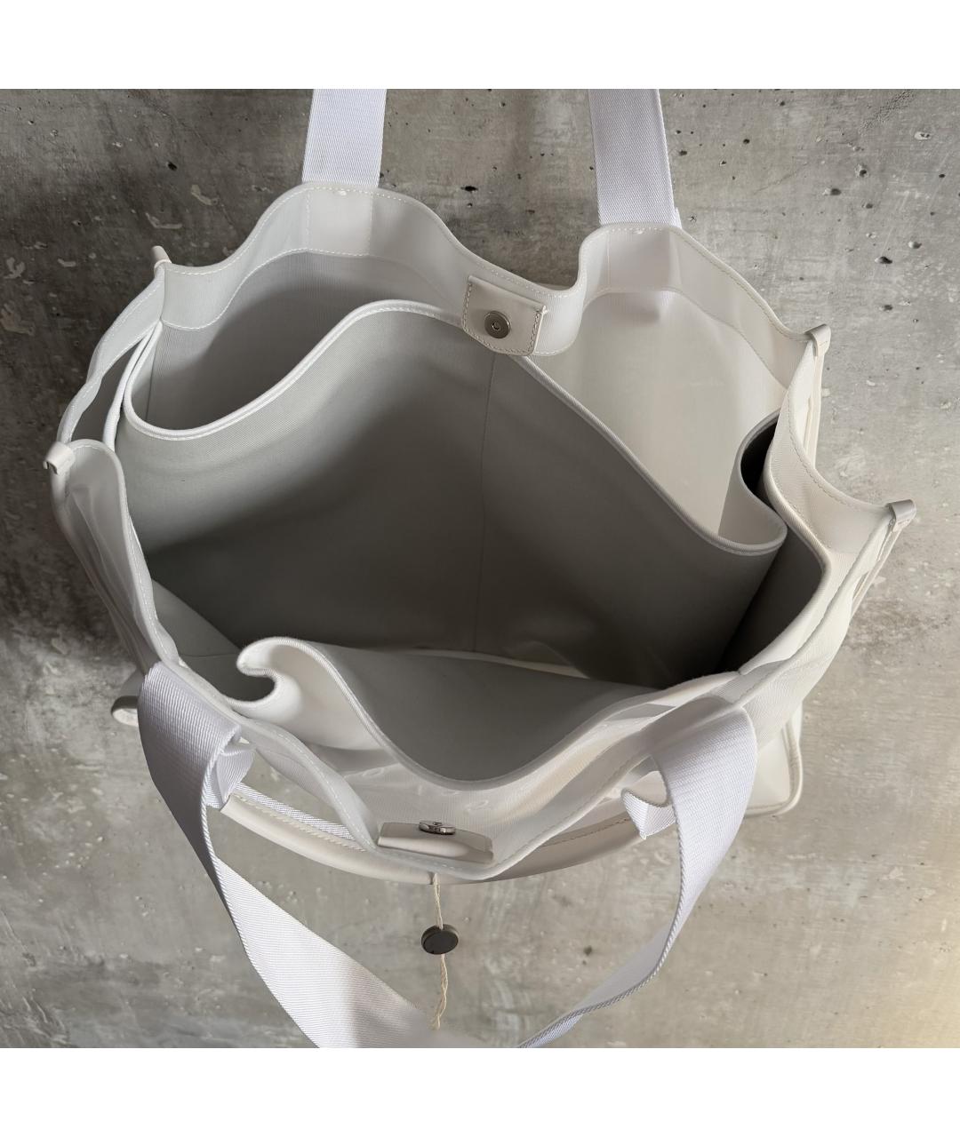 MAISON MARGIELA Белая тканевая сумка тоут, фото 6