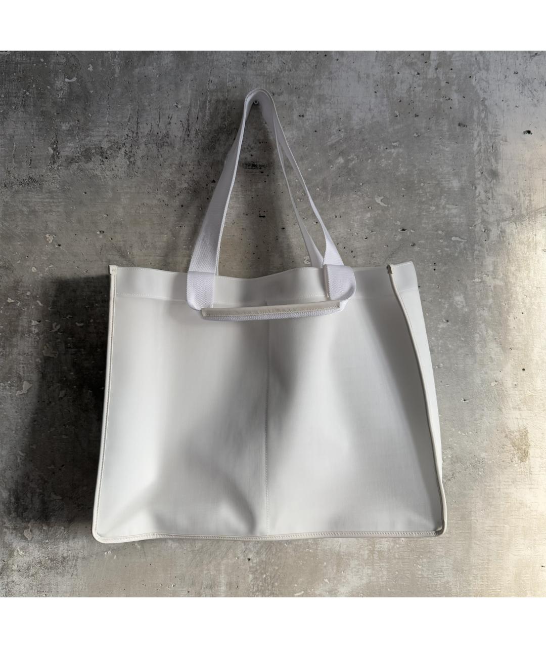 MAISON MARGIELA Белая тканевая сумка тоут, фото 2