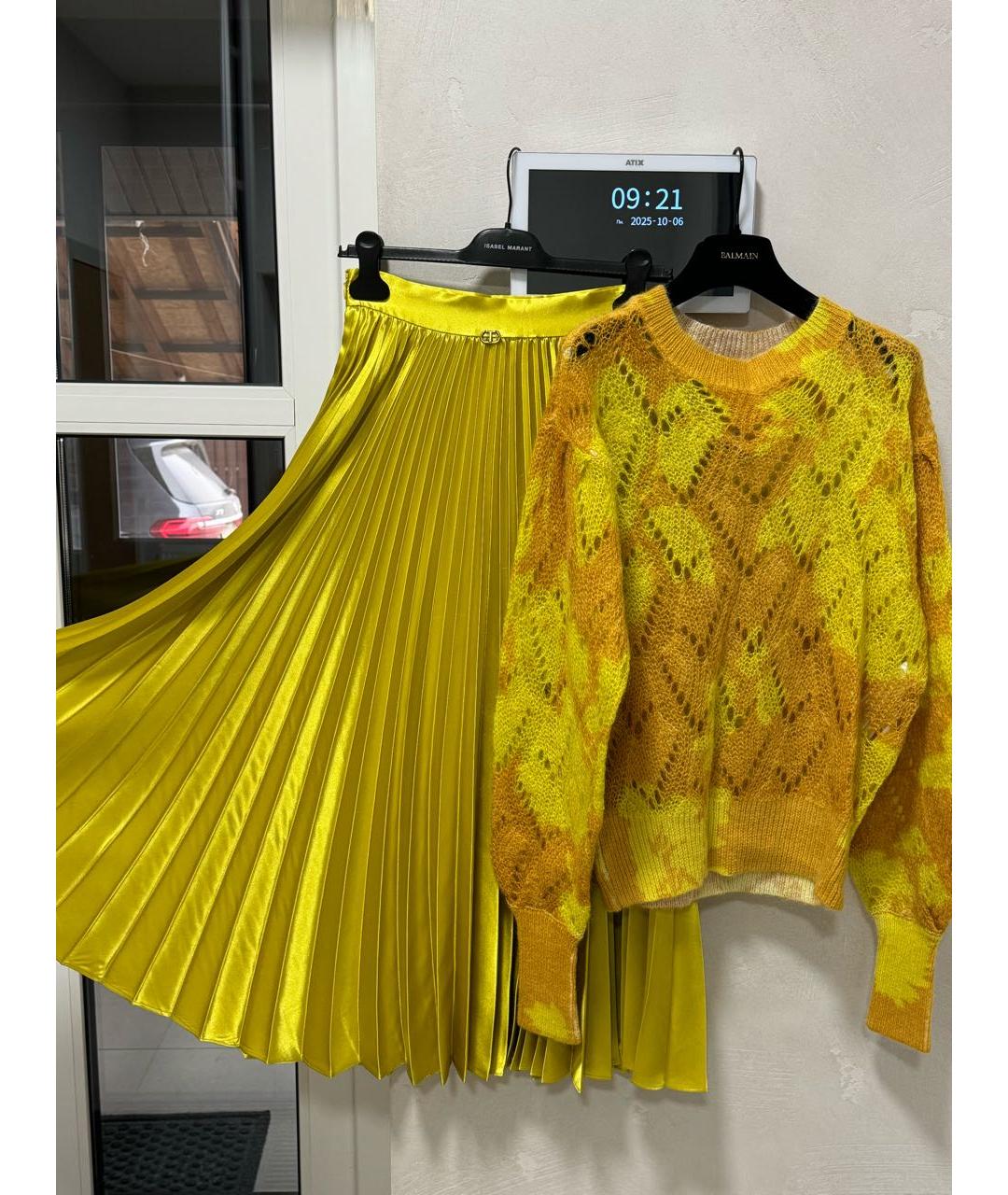 TWIN-SET Золотой полиэстеровый костюм с юбками, фото 7