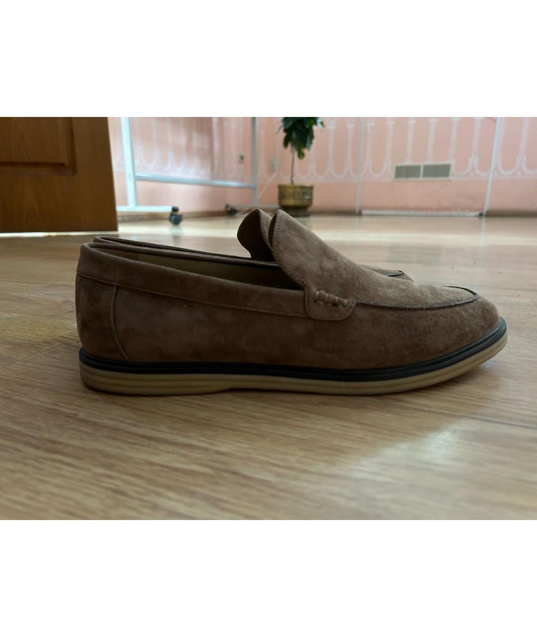12 STOREEZ Коричневые замшевые лоферы, фото 7