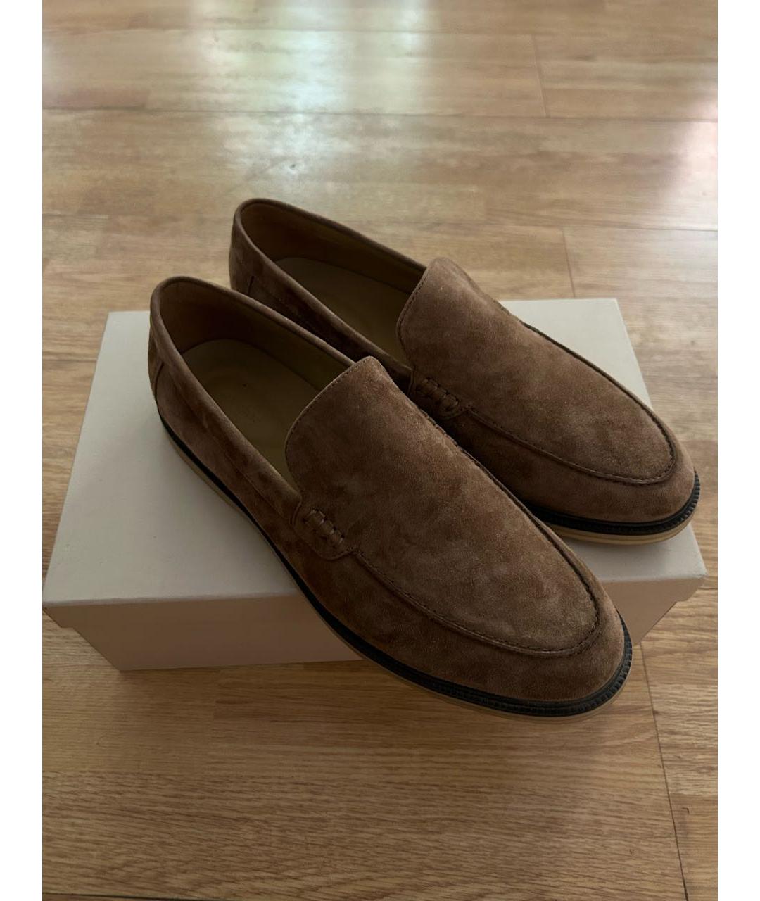 12 STOREEZ Коричневые замшевые лоферы, фото 6