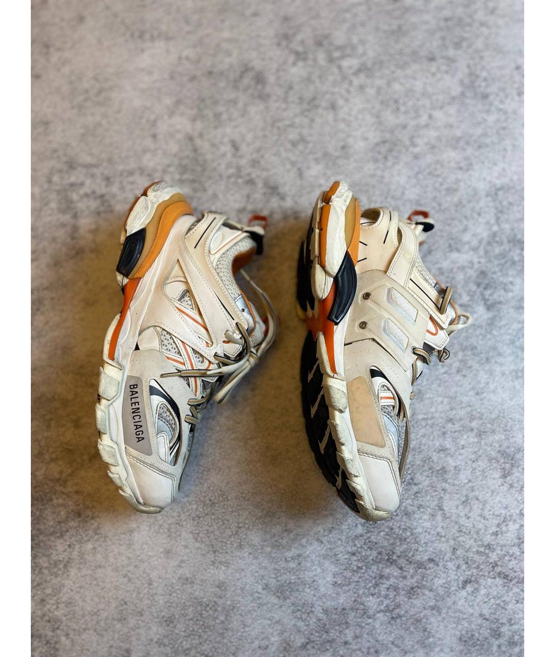 BALENCIAGA Бежевые текстильные низкие кроссовки / кеды, фото 4