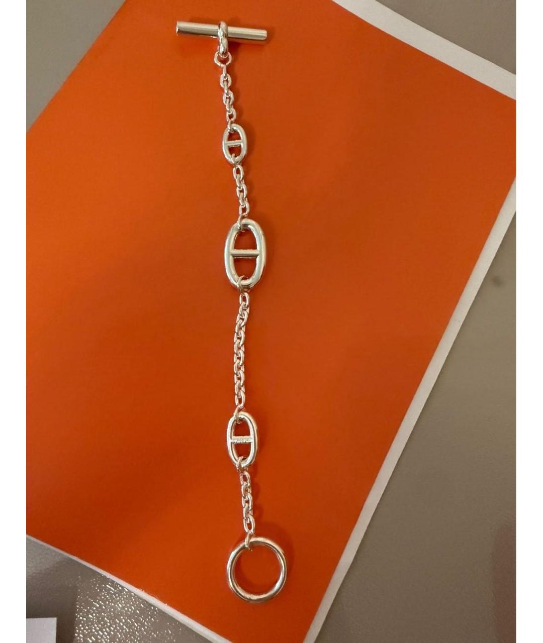 HERMES Серебрянный серебряный браслет, фото 5