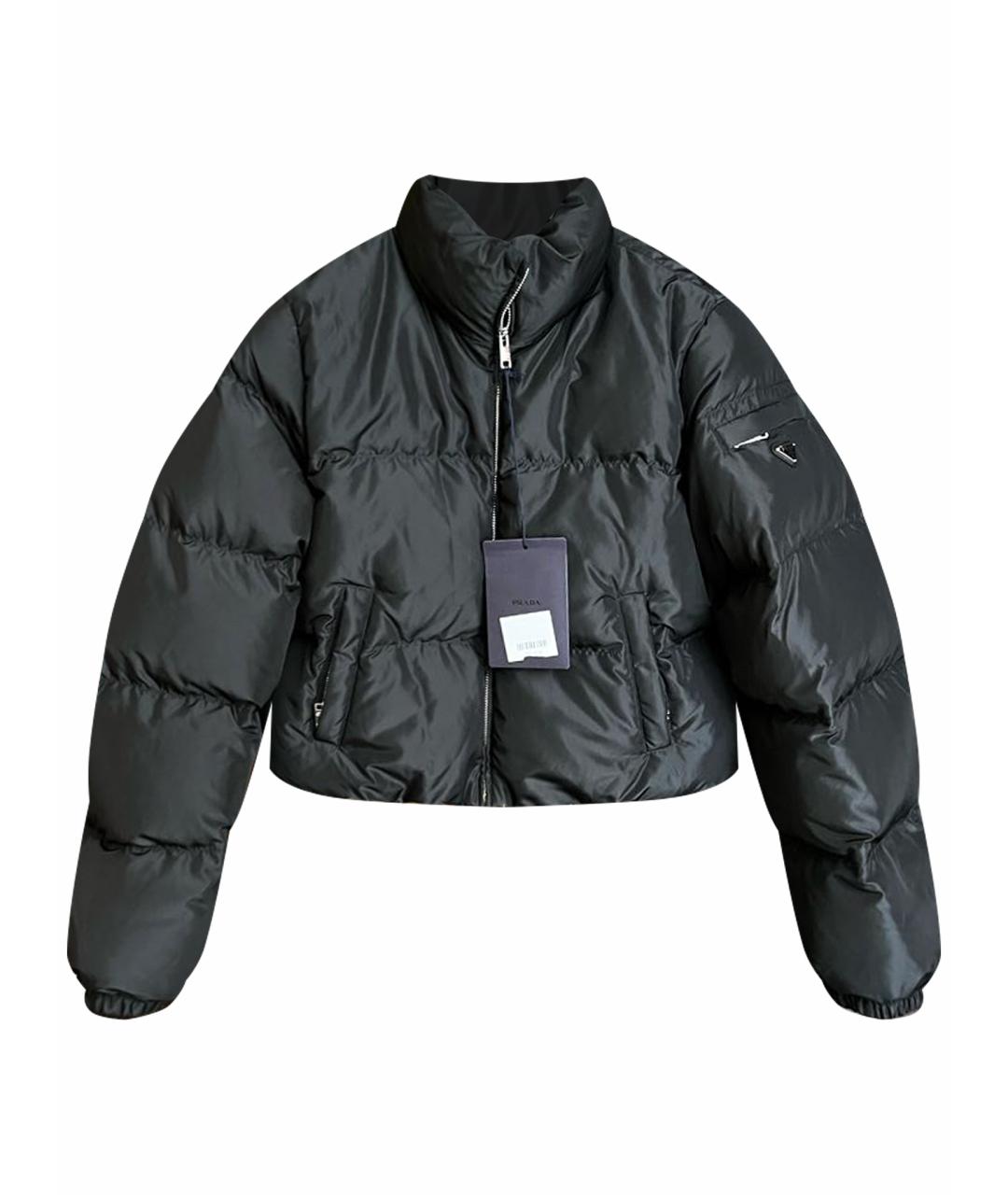 PRADA Черный полиэстеровый пуховик, фото 1
