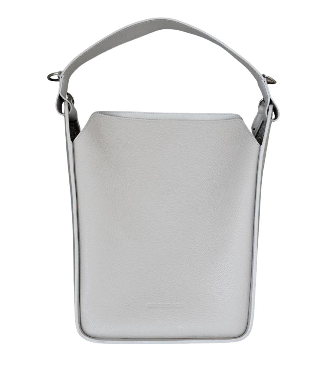 BALENCIAGA Серая кожаная сумка через плечо, фото 1