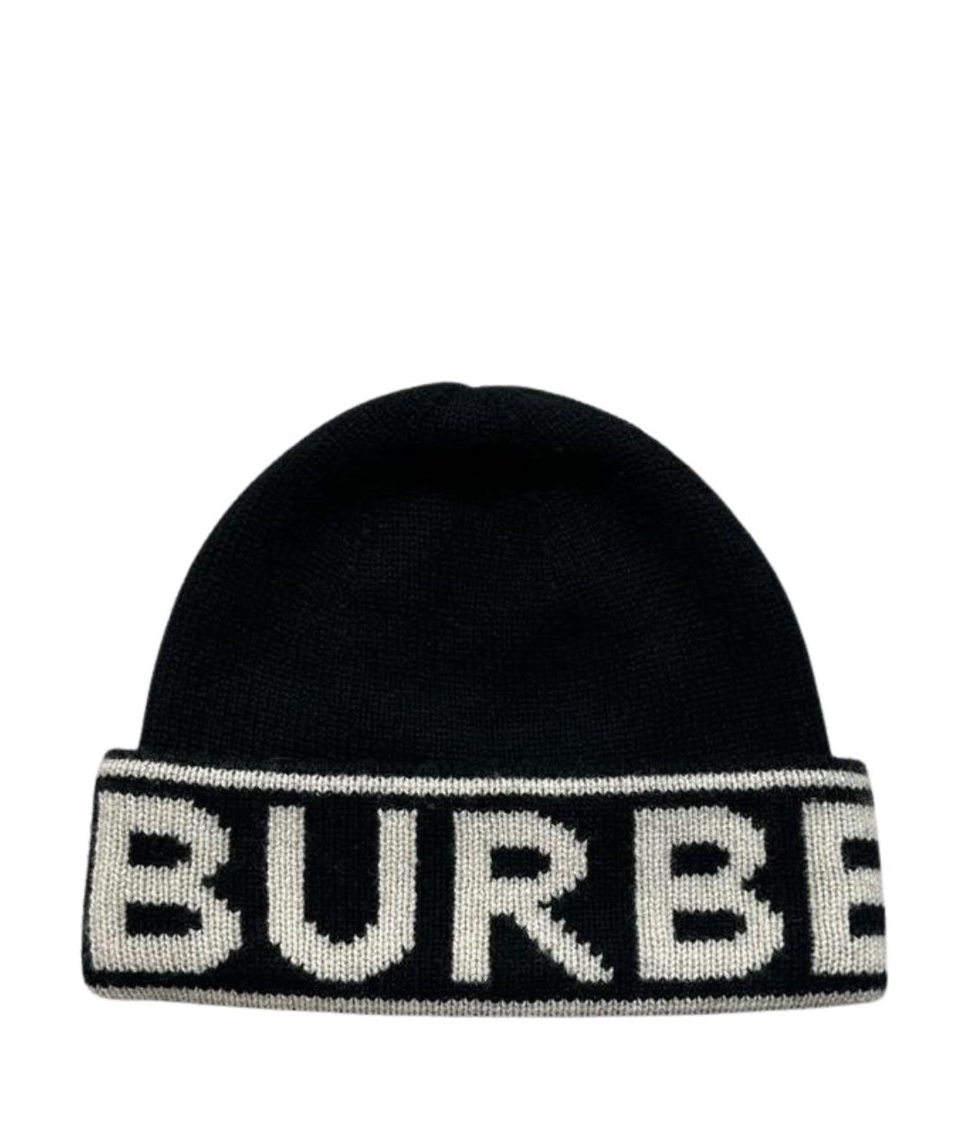 BURBERRY Черная кашемировая шапка, фото 1