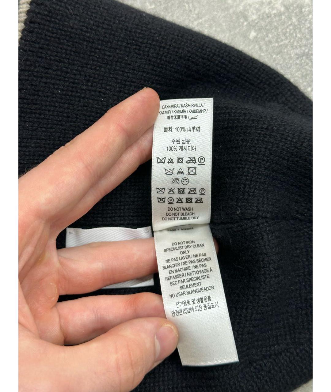 BURBERRY Черная кашемировая шапка, фото 5