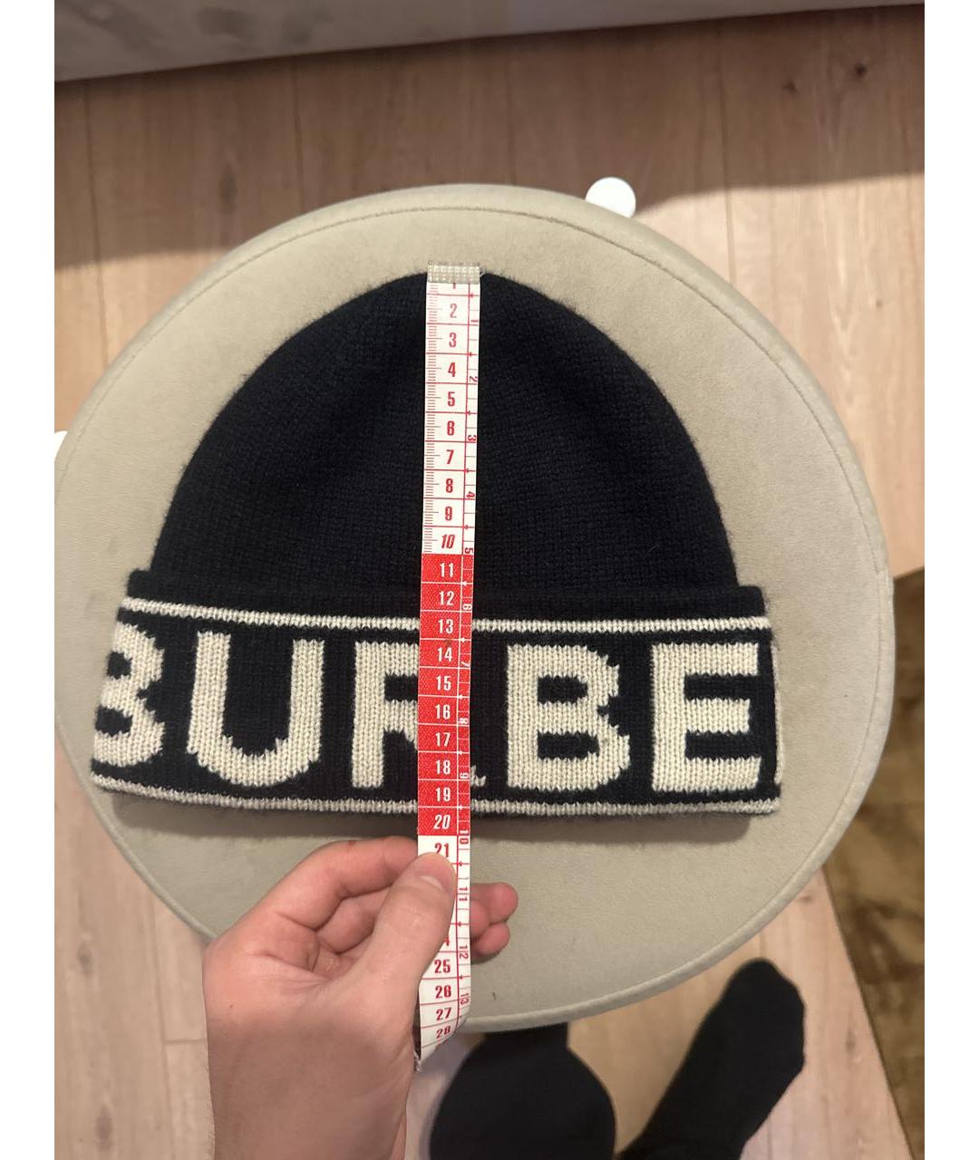 BURBERRY Черная кашемировая шапка, фото 8