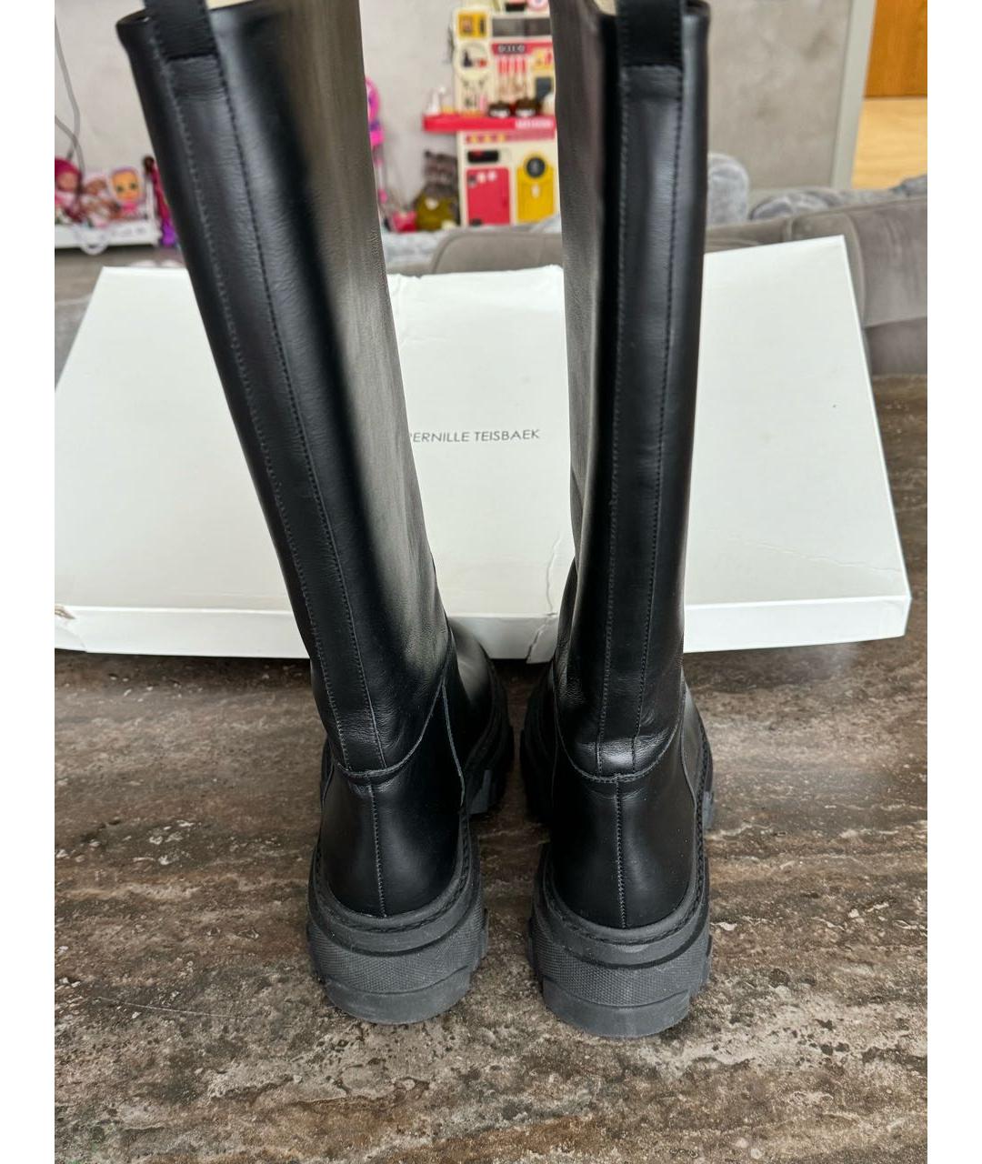 GIA COUTURE Черные кожаные сапоги, фото 4