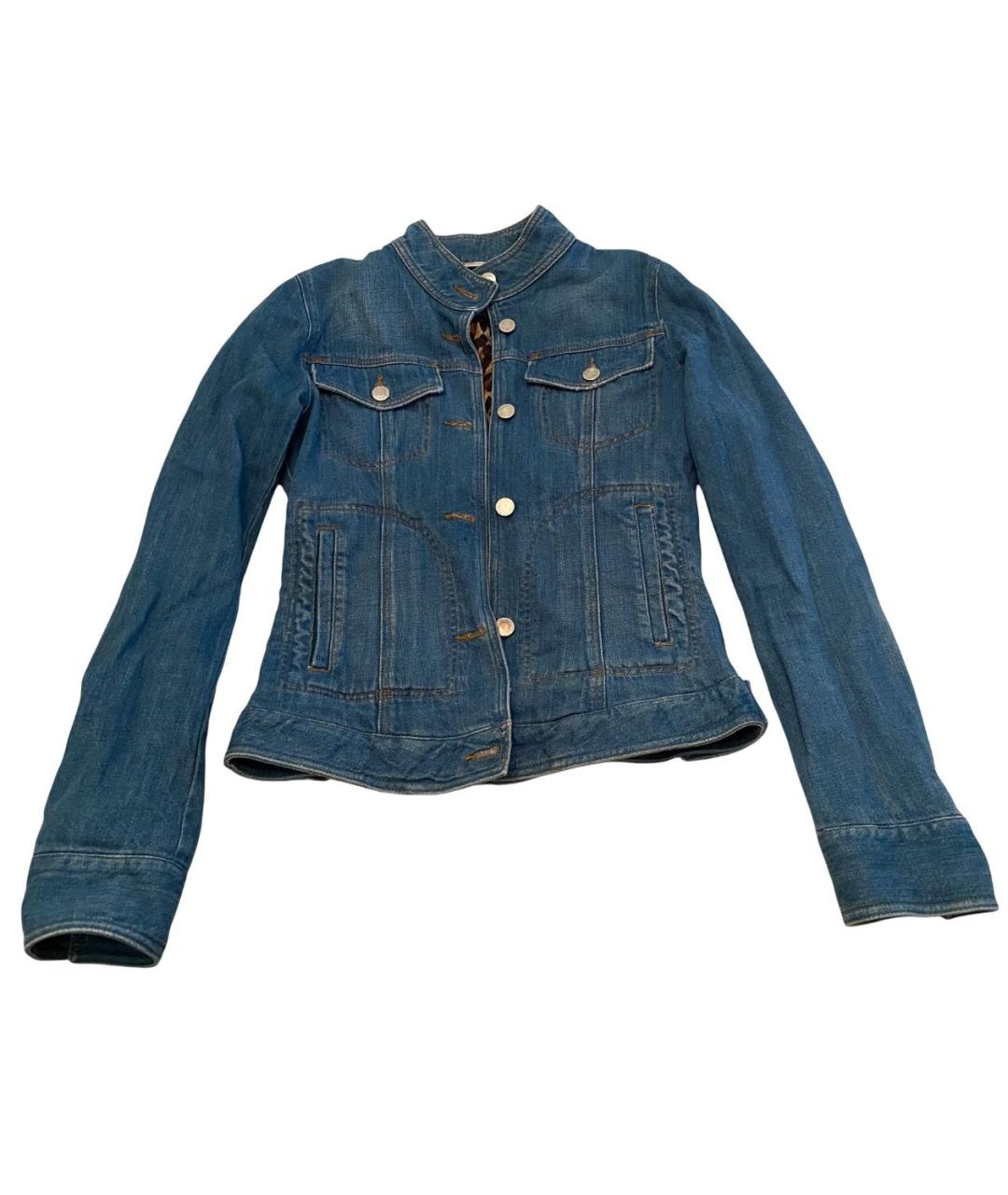 DOLCE&GABBANA Голубая хлопковая куртка, фото 9