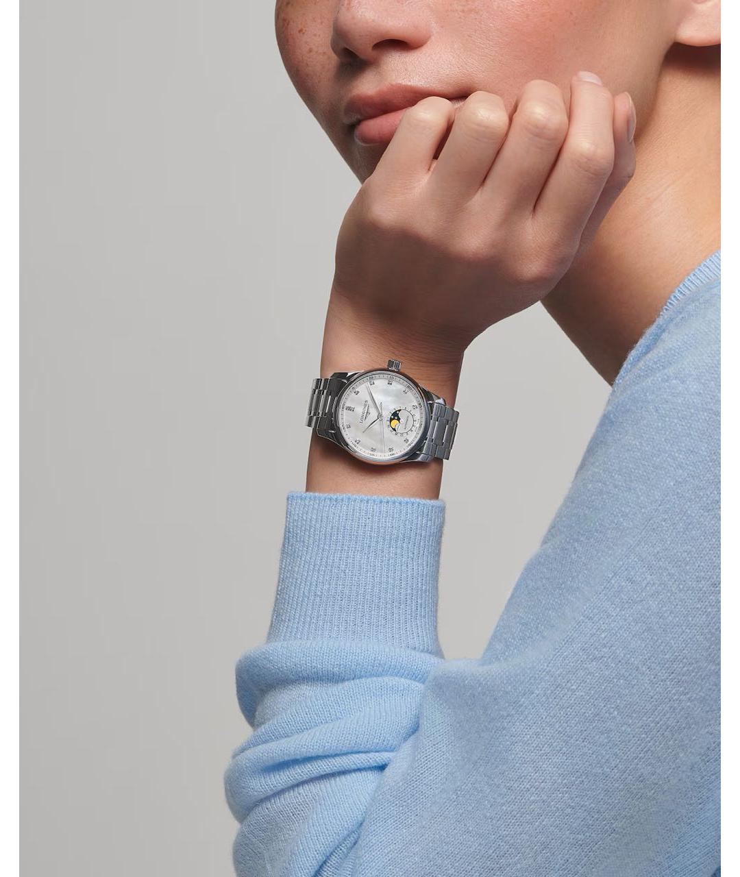 LONGINES Серебряные металлические часы, фото 4