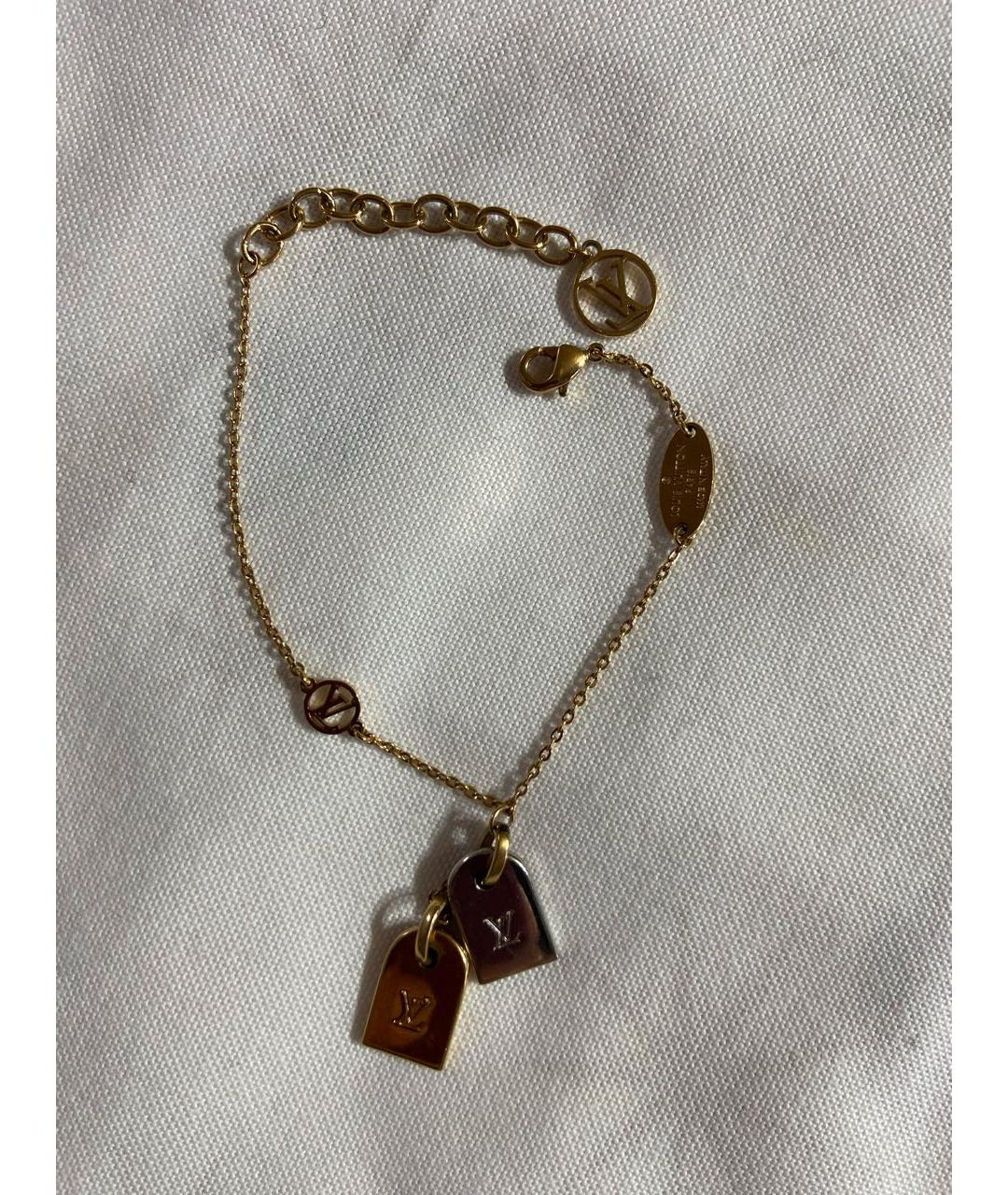 LOUIS VUITTON Золотой металлический браслет, фото 3