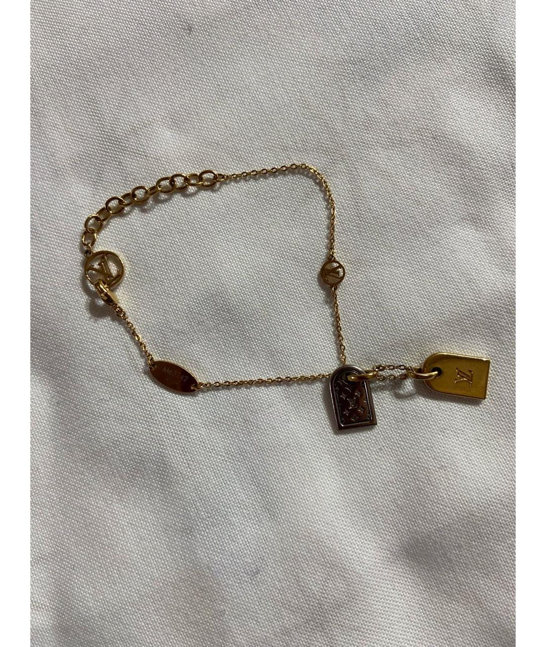 LOUIS VUITTON Золотой металлический браслет, фото 2