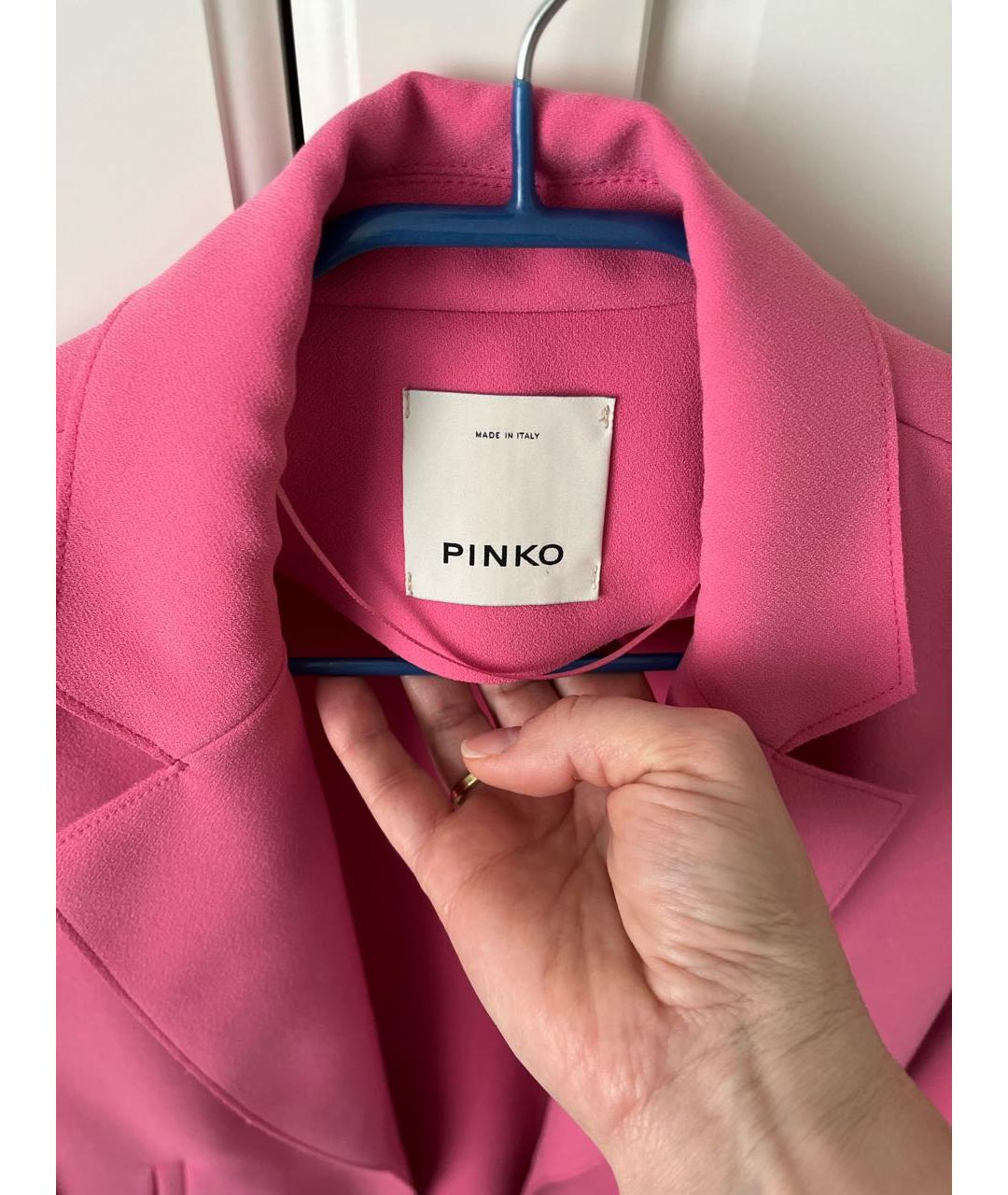 PINKO Фуксия полиэстеровый жакет/пиджак, фото 4