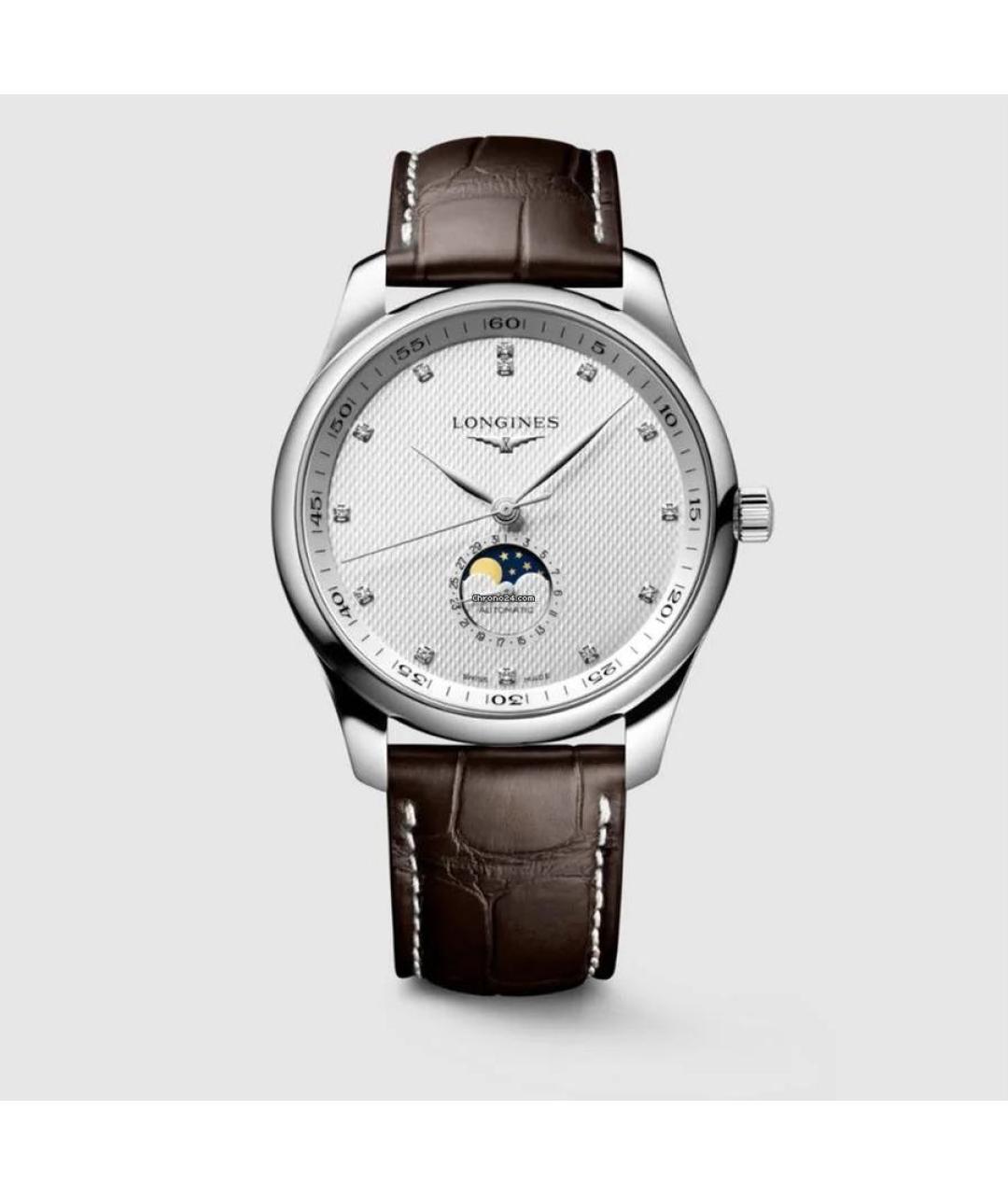 LONGINES Коричневые металлические часы, фото 5