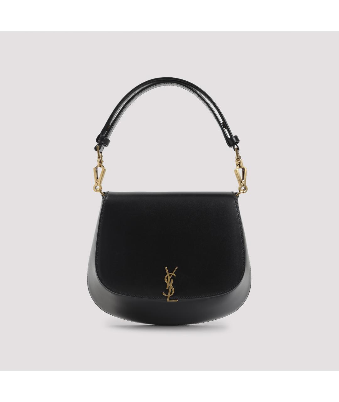 SAINT LAURENT Черная кожаная сумка через плечо, фото 3